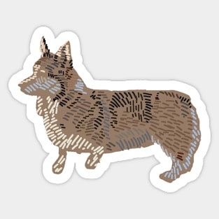 Dog Art Corgi Sticker